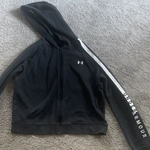 Black loose under armor zip up